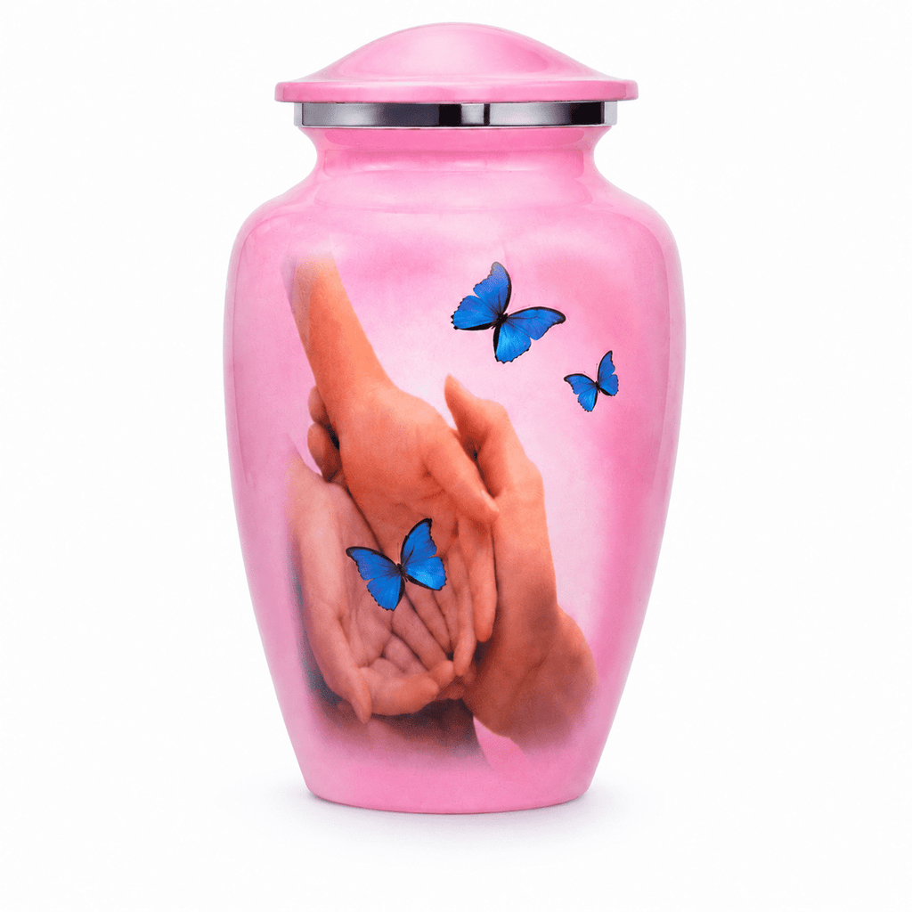 Butterfly Metal Cremation Urn for Adult Human Ashes – 10 Inch