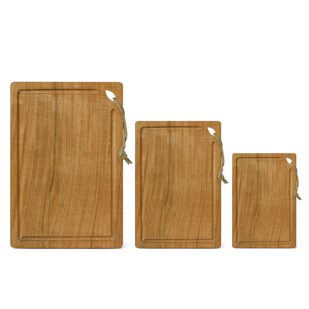 Acacia Wood Cutting Board Set of 3 – Natural Solid Wood Chopping & Serving Boards