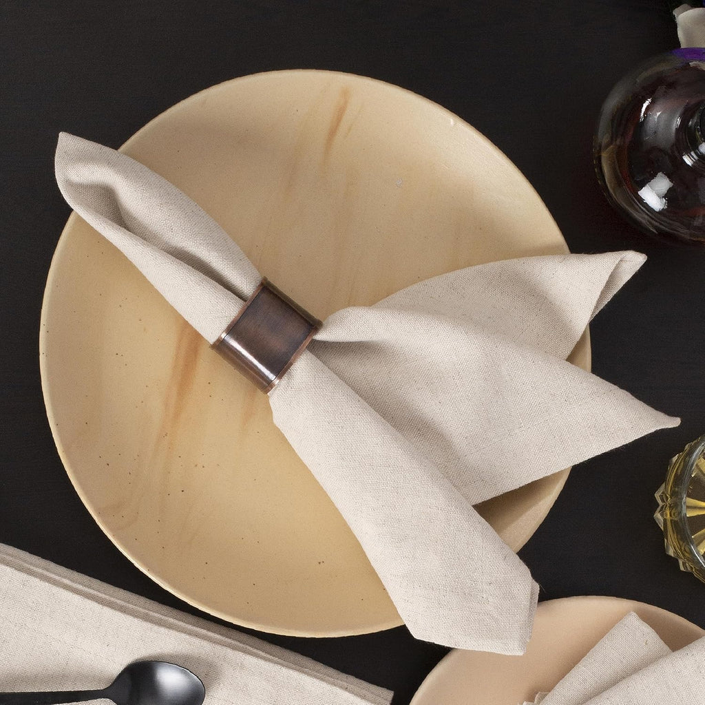 Linen Cloth Dinner Napkins Set of 12 – Reusable Table Linens (18×18 in)