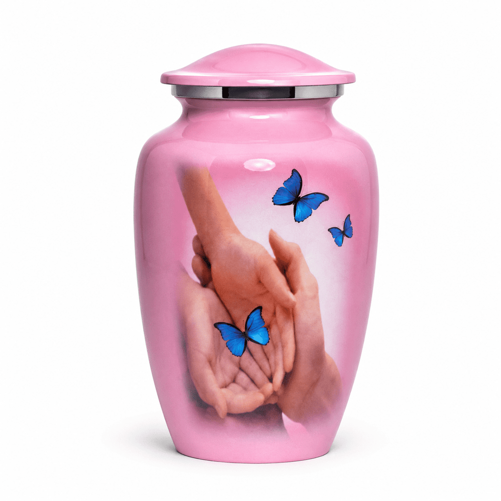 Butterfly Metal Cremation Urn for Adult Human Ashes – 10 Inch
