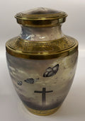 Trinity Sunset Multi Metal Cremation Urn with Engraving for Adult Ashes – 10” x 6”