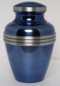Avlon Rainbow Blue Gold Metal Cremation Urn for Adult Ashes – 10” x 7”