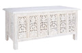 Rectangular Wooden Coffee Table, White Finish Modern Center Table, 36 x 18 Inch