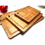 Acacia Wood Cutting Board Set of 3 – Natural Solid Wood Chopping & Serving Boards