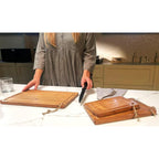 Acacia Wood Cutting Board Set of 3 – Natural Solid Wood Chopping & Serving Boards
